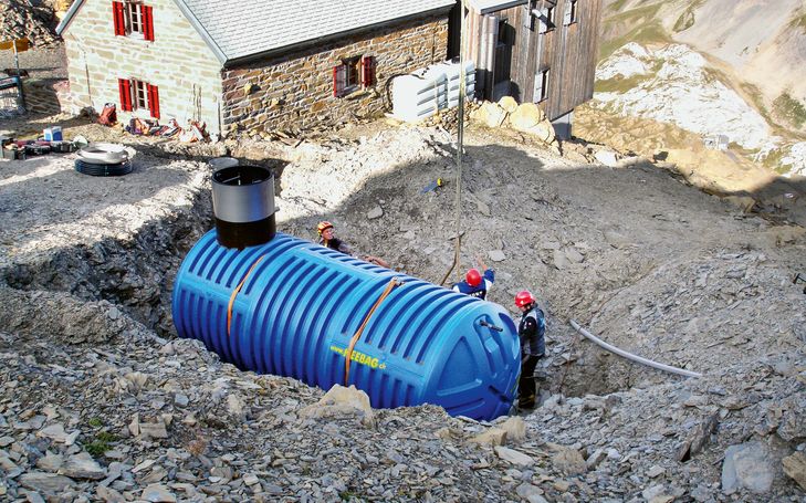 Bei Hüttenbesuchen Wasser sparen