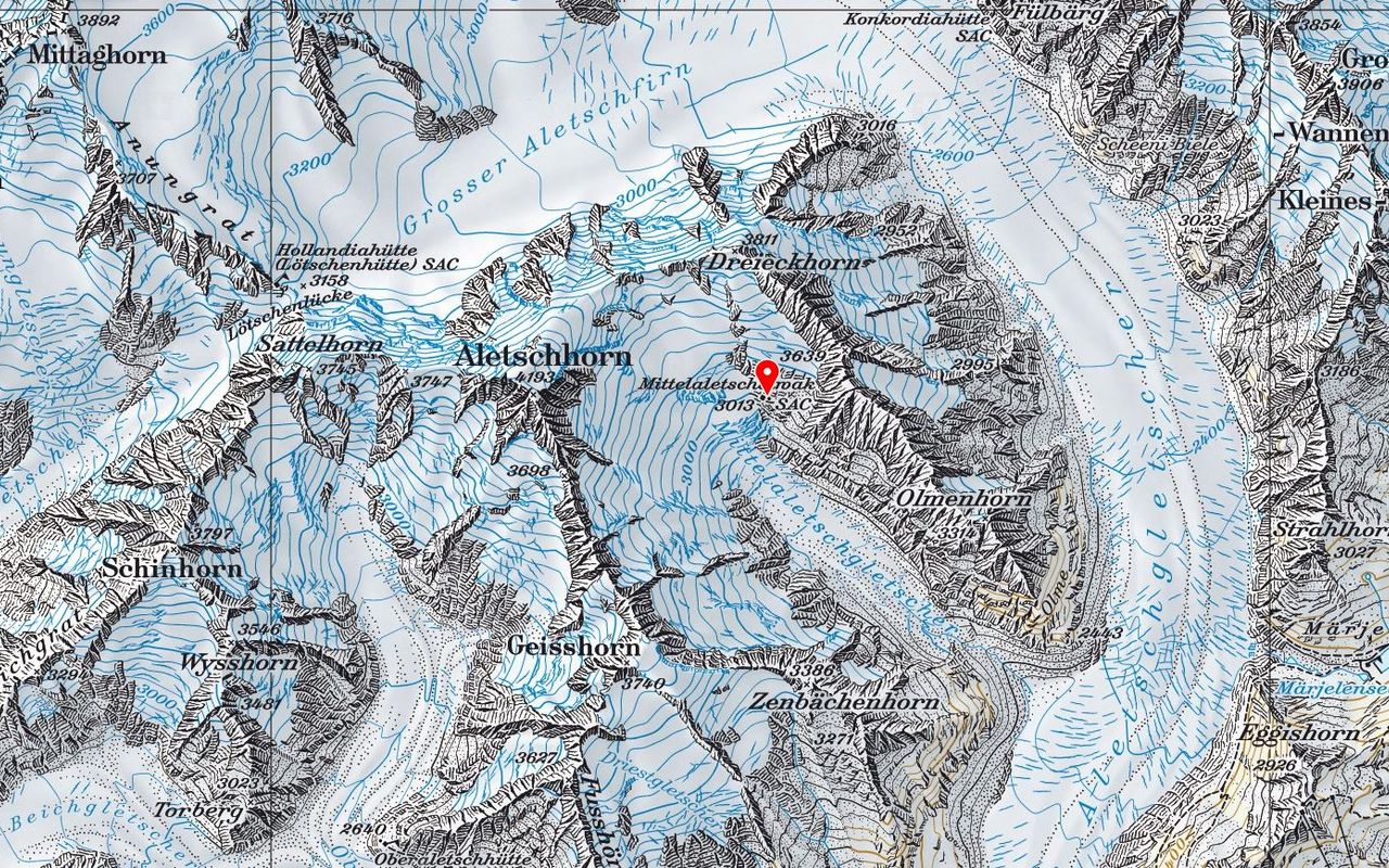 Le Mittelaleteschbiwak SAC se trouve en-dessus du Mittelaletschgletscher à environ 3000 mètres d’altitude. Il est particulièrement apprécié par les alpinistes voulant gravir l’Aletschhorn ou le Dreieckhorn.