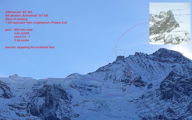 Eis-Mixed: Jungfrau Nordwand - Elfencouloir