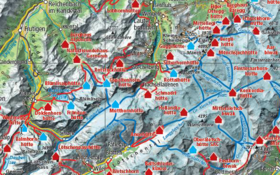 Karte «Hütten der Schweizer Alpen» bestellen