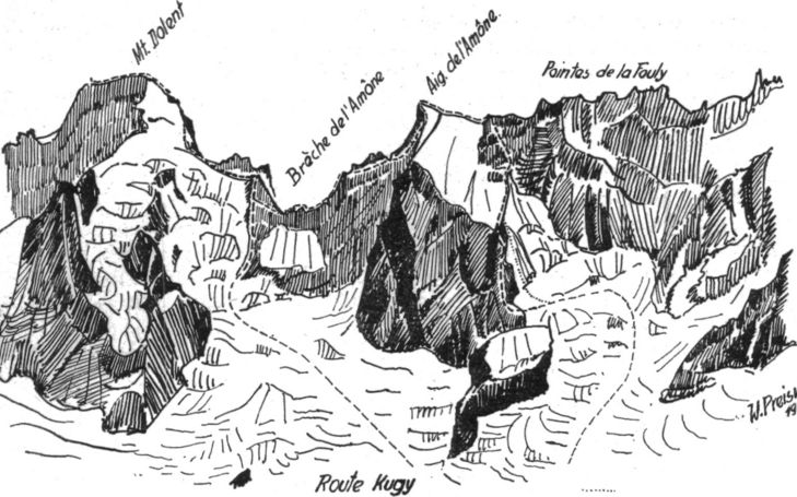 Traversierung der Aiguille de l'Amône und des Mont Dolent
