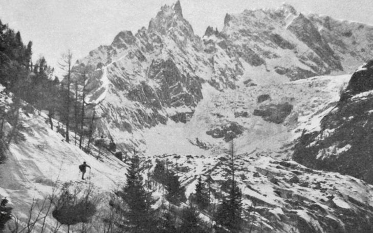 Pasqua 1924 - prima traversata con gli sci del Monte Bianco