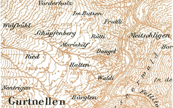 Die Namengebung auf den amtlichen topographischen Karten der Schweiz