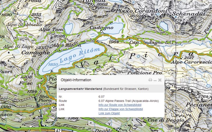 Schweizmobil auf map.geo.admin