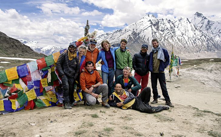 Christelle Marceau auf einem Himalaja-Gipfel