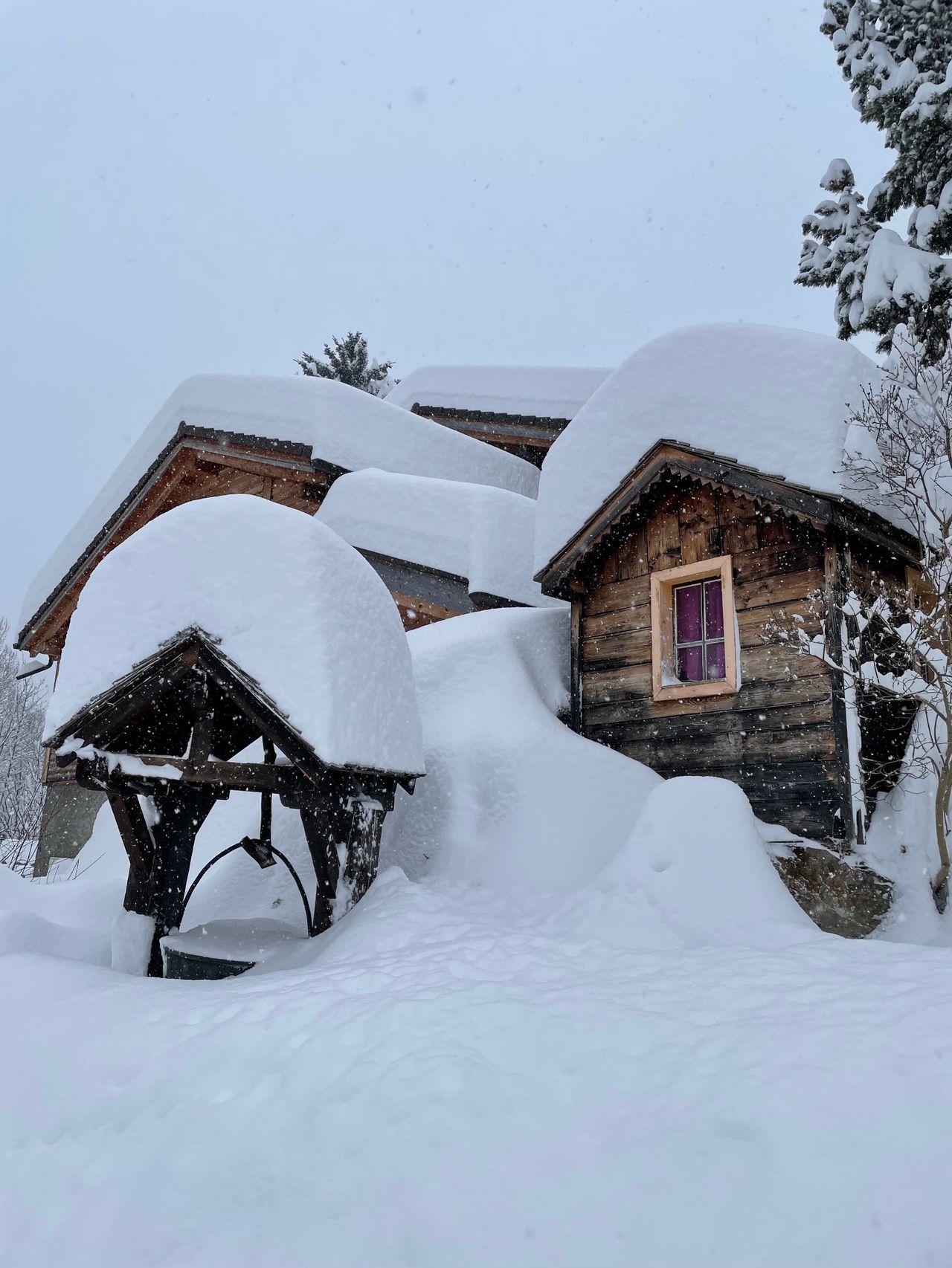 Même durant des hivers peu enneigés, il peut y avoir momentanément beaucoup de neige dans certaines régions, comme ici à la mi-décembre à Finhaut (VS, 1300 m).