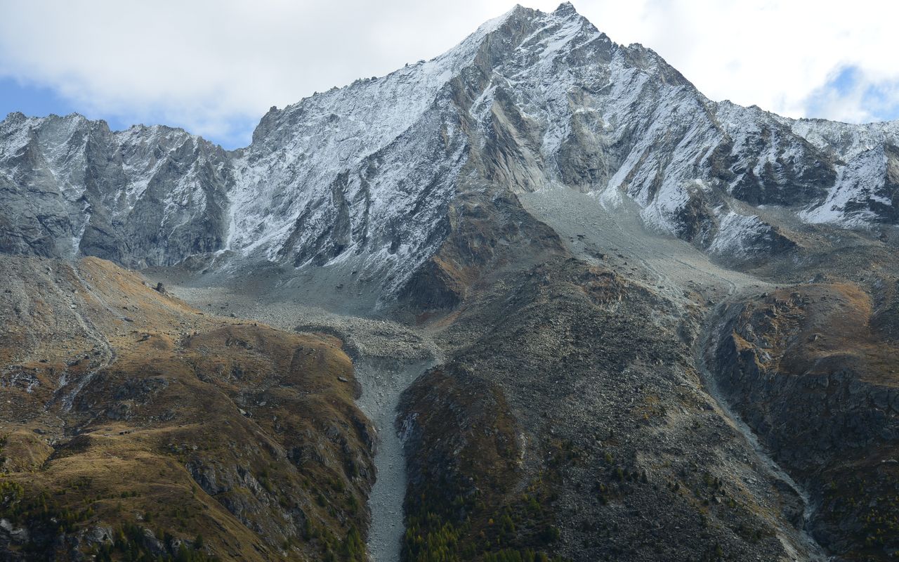 Glacier rocheux Tsarmine dans le Val d’Arolla (VS) sous la Dent du Perroc (3676 m).