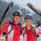 Matteo Favre et Arno Lietha sur le podium de la Coupe du monde au Val Martello